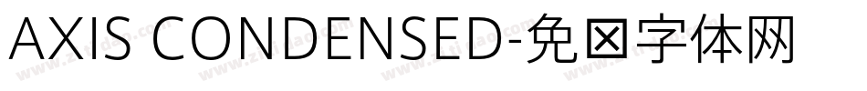 AXIS CONDENSED字体转换